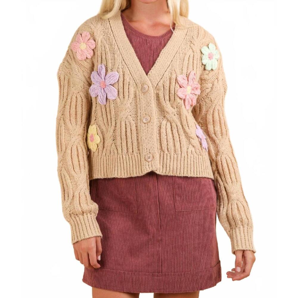 NEW VERY J bloomfield cardigan in mocha
